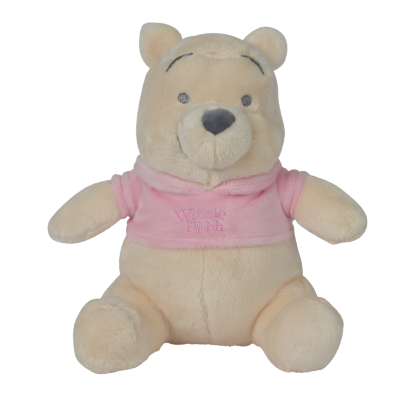  winnie lourson peluche rose 25 cm 